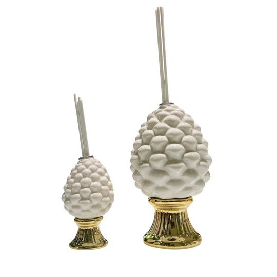 PROFUMATORE PIGNA BIANCA E DORATA