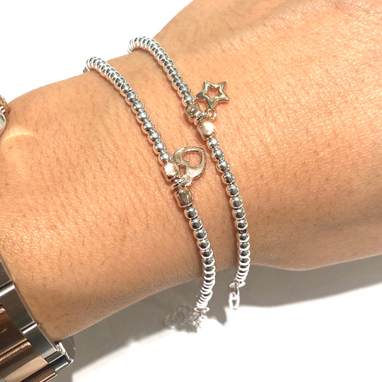 BRACCIALE BABY PEPITE E STELLA PENDENTE