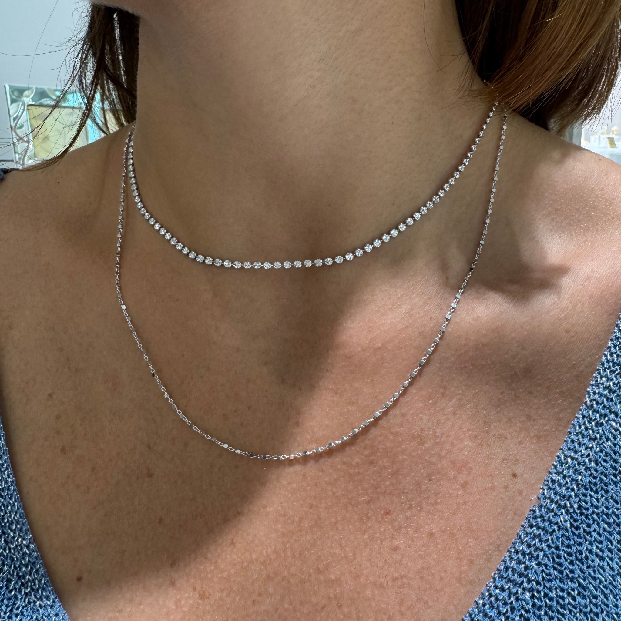 1 pezzo Catenina di sicurezza in argento sterling 925 con doppia 1 pezzo Catenina di sicurezza in argento sterling 925 con doppia