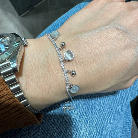 BRACCIALE PIETRE PENDENTI