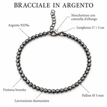 Carica l'immagine nel visualizzatore di Gallery, BRACCIALE PALLINO DIAMANTATO BRUNITO
