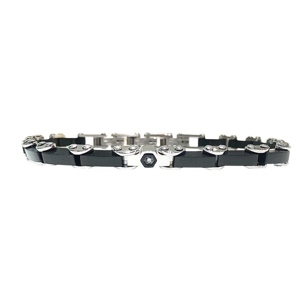 BRACCIALE PIASTRINE NERE