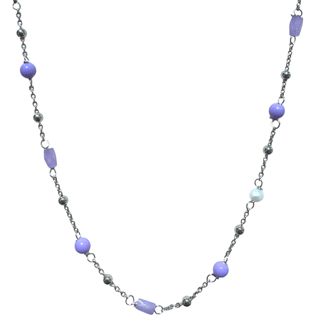 COLLANA CRISTALLI LILLA