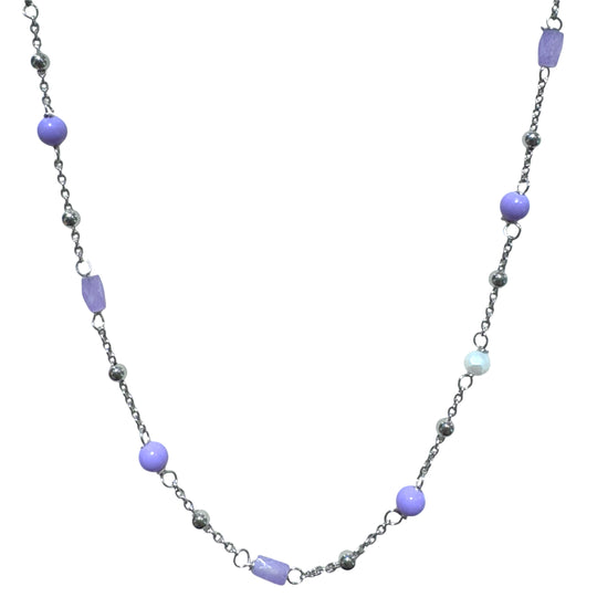 COLLANA CRISTALLI LILLA