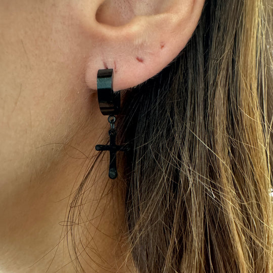 ORECCHINO CROCE PENDENTE