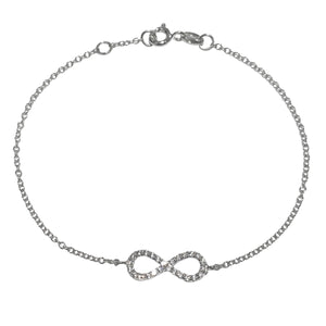 Bracciale Infinity in acciaio inossidabile placcato oro rosa Bracciale Infinity in acciaio inossidabile placcato oro rosa