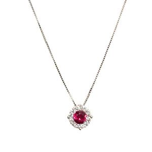 COLLANA PUNTO LUCE MULTIPIETRA ROSSO