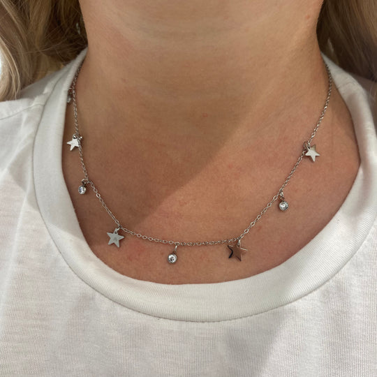 COLLANA STELLE E PUNTI LUCE