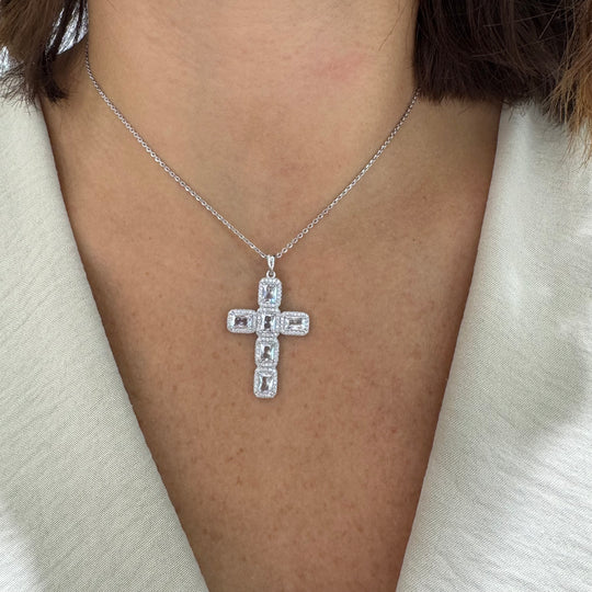 COLLANA CROCE BRILLANTE