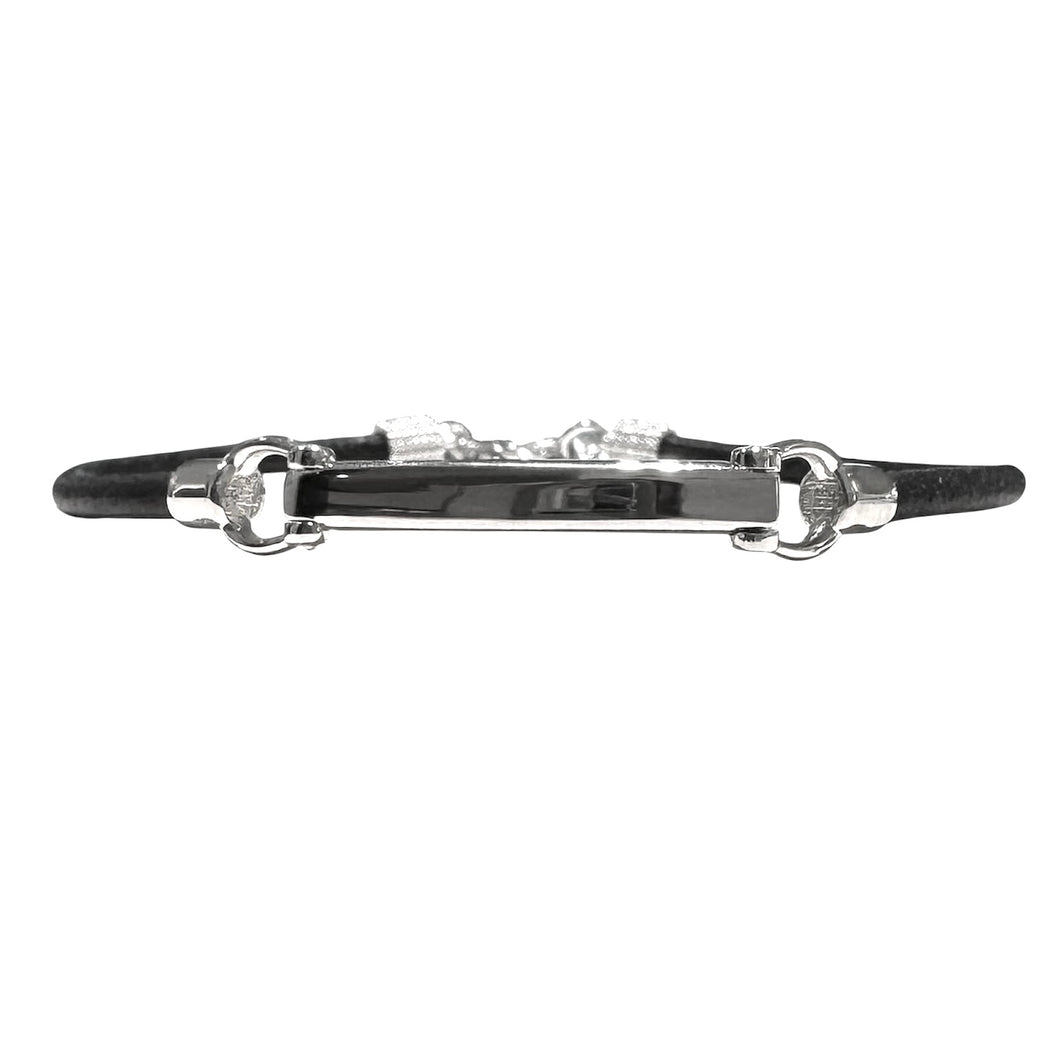 BRACCIALE CORDINO E PIASTRINA UOMO