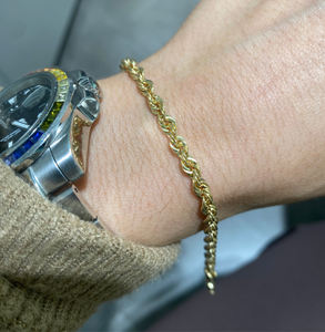BRACCIALE CORDA ORO GIALLO