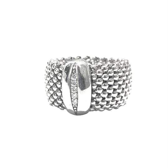 ANELLO IN MAGLIA CON ZIRCONI