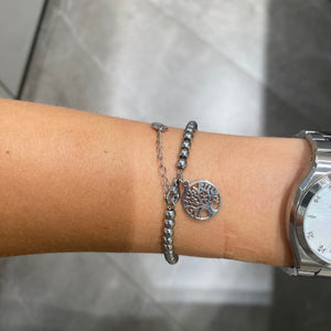 BRACCIALE SFERE CON ALBERO DELLA VITA