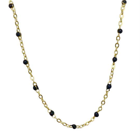CATENINA DOARATA SMALTI NERI