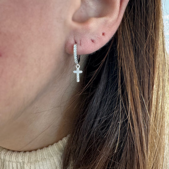 ORECCHINI CROCI PENDENTI