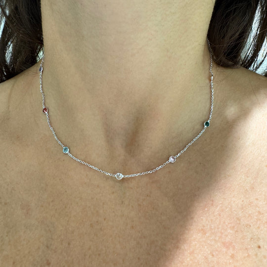 COLLANA PUNTI LUCE COLORATI