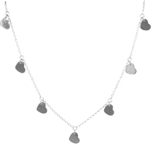 COLLANA CUORI GRANDI IN ORO BIANCO