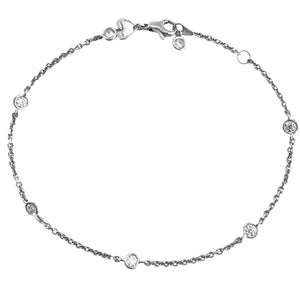 BRACCIALE PUNTI LUCE IN ORO BIANCO