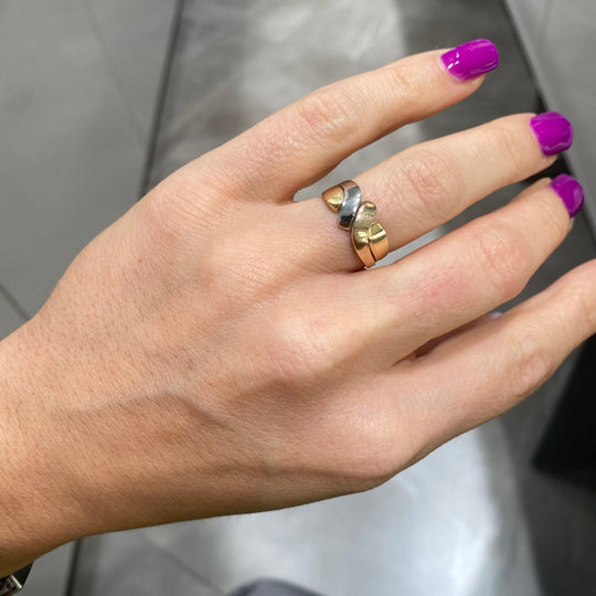 ANELLO FASCIA TRE COLORI