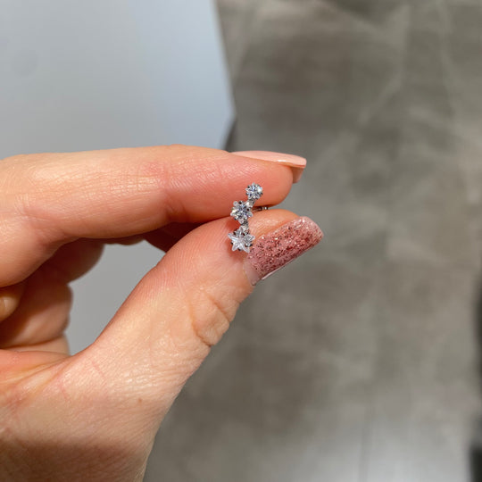 ORECCHINO PIERCING STELLE A CINQUE PUNTE