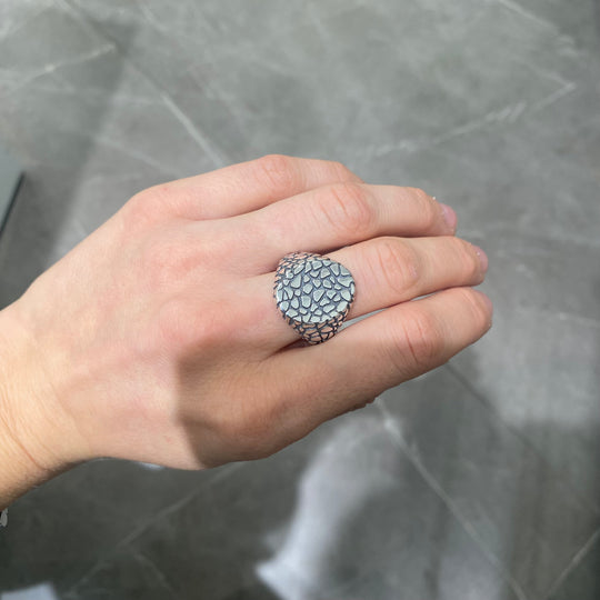 ANELLO UOMO OVALE LAVORATO