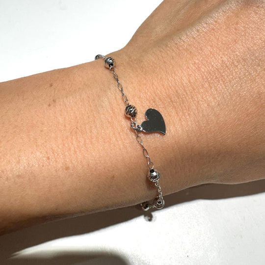 BRACCIALE SFERE E CUORE
