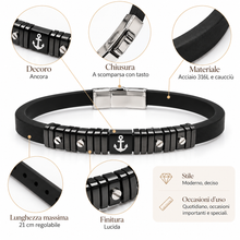Carica l'immagine nel visualizzatore di Gallery, BRACCIALE ANCORA IN ACCIAIO
