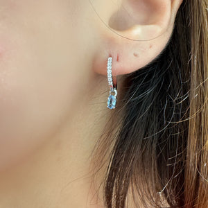ORECCHINI CHARM GOCCIA AZZURRA
