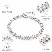 Carica l'immagine nel visualizzatore di Gallery, BRACCIALE TENNIS PIETRE MARQUISE
