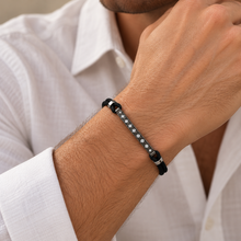 Carica l'immagine nel visualizzatore di Gallery, BRACCIALE IN ARGENTO BLACK LINE
