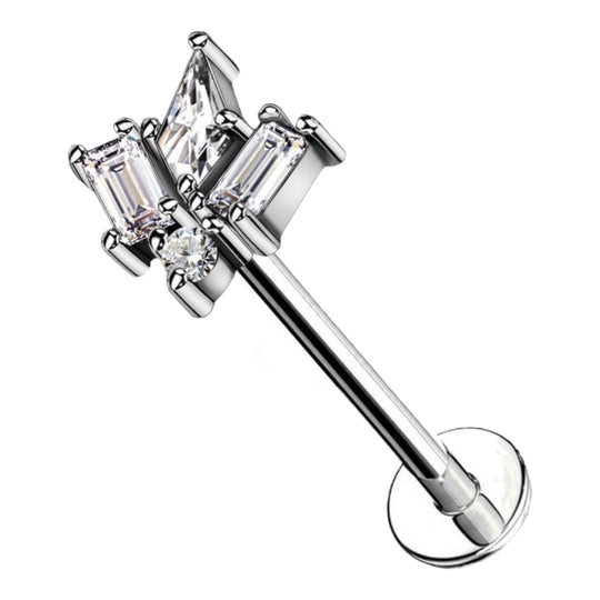 ORECCHINO CON CRISTALLI GEOMETRICI