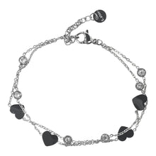 Carica l&#39;immagine nel visualizzatore di Gallery, BRACCIALE DOPPIO, CUORI E PUNTI LUCE
