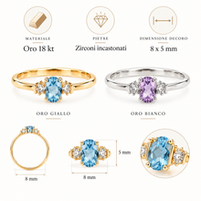 Carica l'immagine nel visualizzatore di Gallery, ANELLO OVALE LILLA
