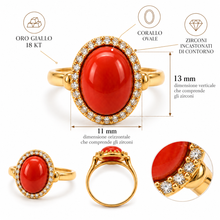 Carica l'immagine nel visualizzatore di Gallery, ANELLO CORALLO BRILLANTE

