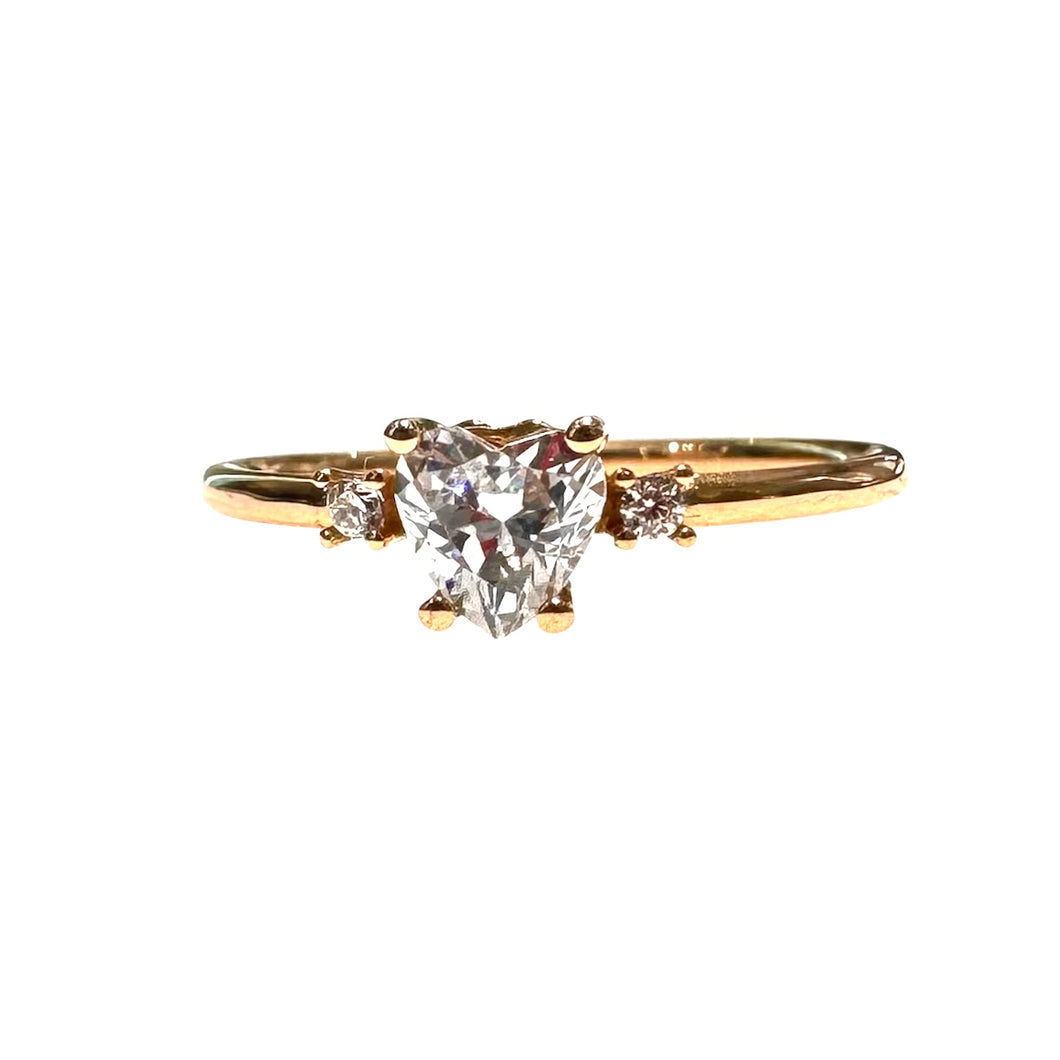 ANELLO CUORE ORO ROSA