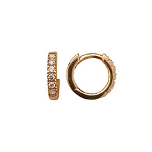 Carica l'immagine nel visualizzatore di Gallery, ORECCHINI SCATTINO CON ZIRCONI ORO ROSA
