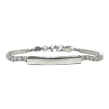 Carica l'immagine nel visualizzatore di Gallery, BRACCIALE TENNIS CON PIASTRINA BABY
