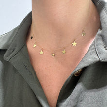 Carica l&#39;immagine nel visualizzatore di Gallery, COLLANA STELLE PENDENTI IN ORO GIALLO
