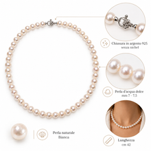 Carica l'immagine nel visualizzatore di Gallery, COLLANA GIRO DI PERLE 7-7,50
