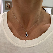 Carica l'immagine nel visualizzatore di Gallery, COLLANA ZAFFIRO GOCCIA
