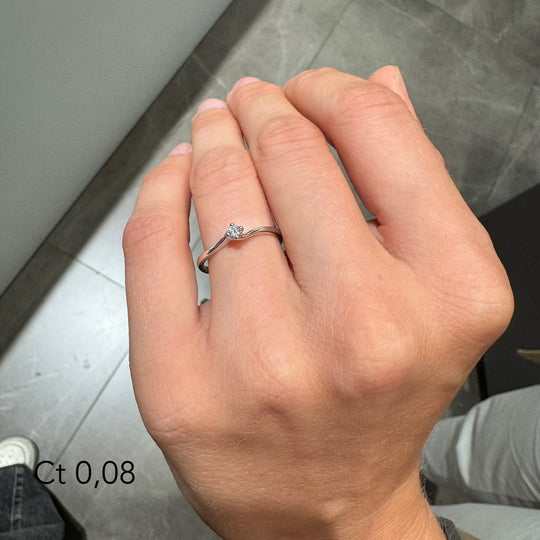 ANELLO SOLITARIO INTRECCIO