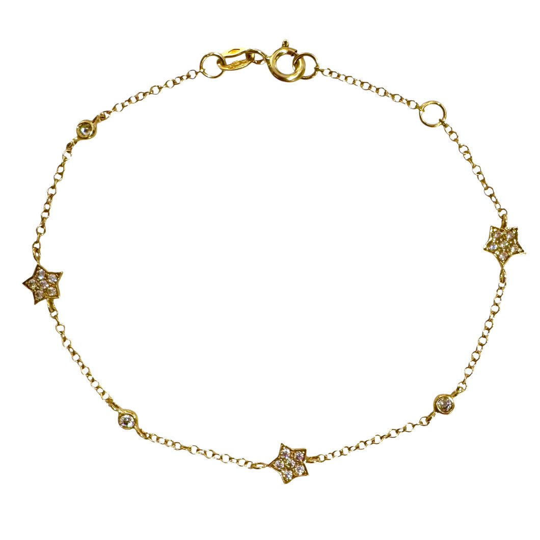 BRACCIALE STELLE CON ZIRCONI