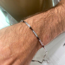 Carica l&#39;immagine nel visualizzatore di Gallery, BRACCIALE PIASTRINE INTRECCIATE CON ZIRCONI
