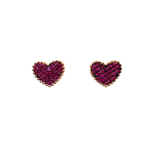 Carica l&#39;immagine nel visualizzatore di Gallery, ORECCHINI CUORE FUCSIA
