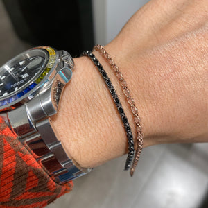 BRACCIALE CRISTALLI NERI