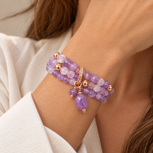 Carica l'immagine nel visualizzatore di Gallery, BRACCIALE TRITTICO AMETISTE
