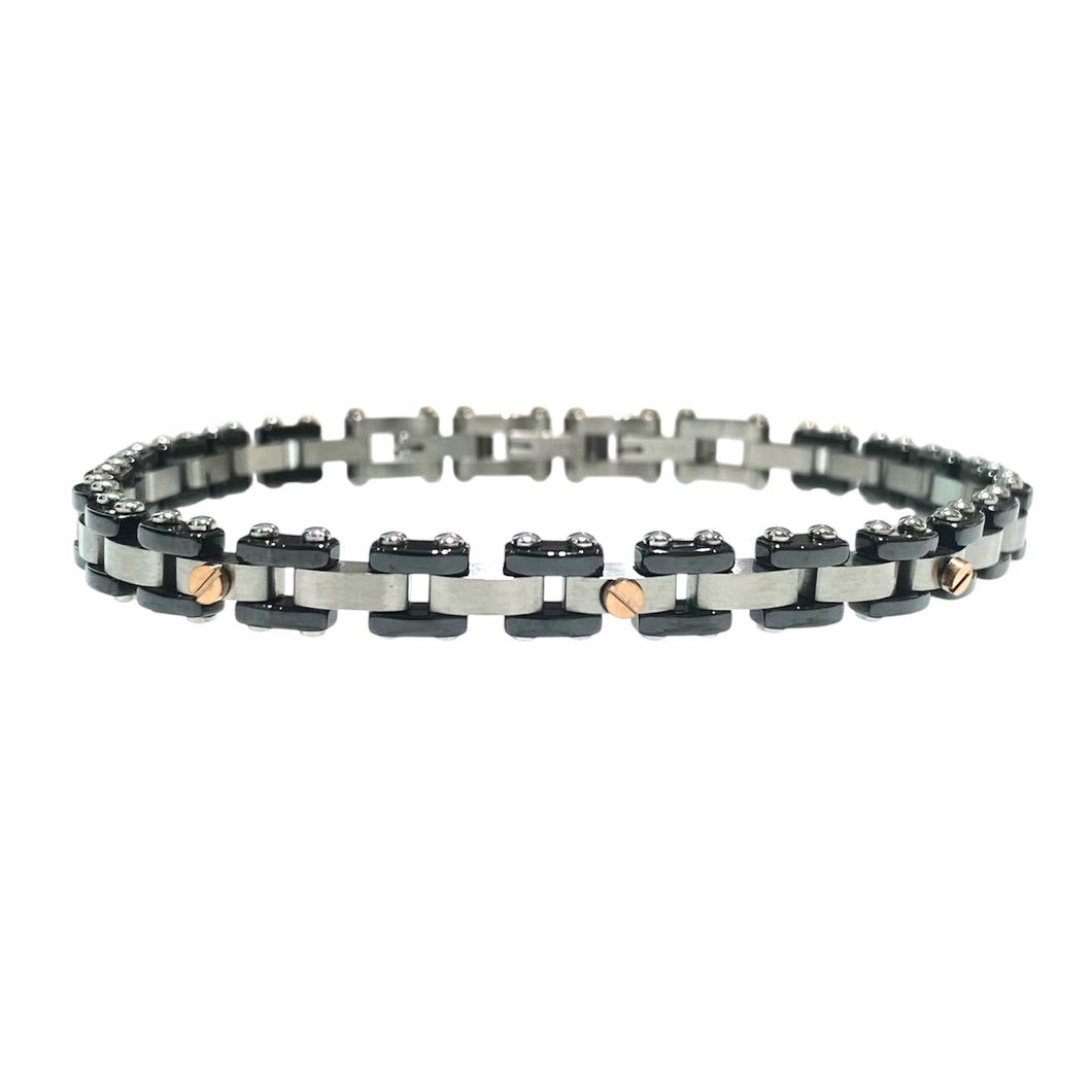 BRACCIALE IN MAGLIA CON CHIODI