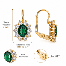 Carica l'immagine nel visualizzatore di Gallery, ORECCHINI A MONACHELLA KATE VERDE

