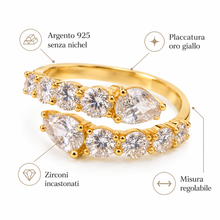 Carica l'immagine nel visualizzatore di Gallery, ANELLO GOLDEN SPARKLE
