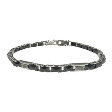 Carica l'immagine nel visualizzatore di Gallery, BRACCIALE IN ARGENTO, CERAMICA E ZIRCONI
